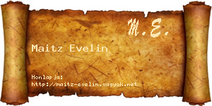 Maitz Evelin névjegykártya